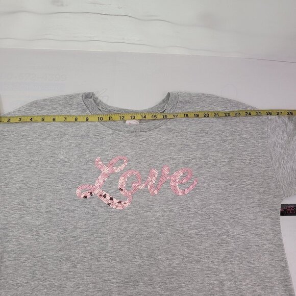 No Boundaries LOVE Sequin Women’s Pullover Sweatshirt – Size Large or 2XL - Picture 8 of 16
